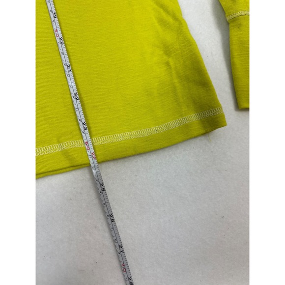 Y2K Aeropostale Top Womens M Henley Long Sleeve‎ Shirt Stretch 2000s Yellow - Picture 7 of 8